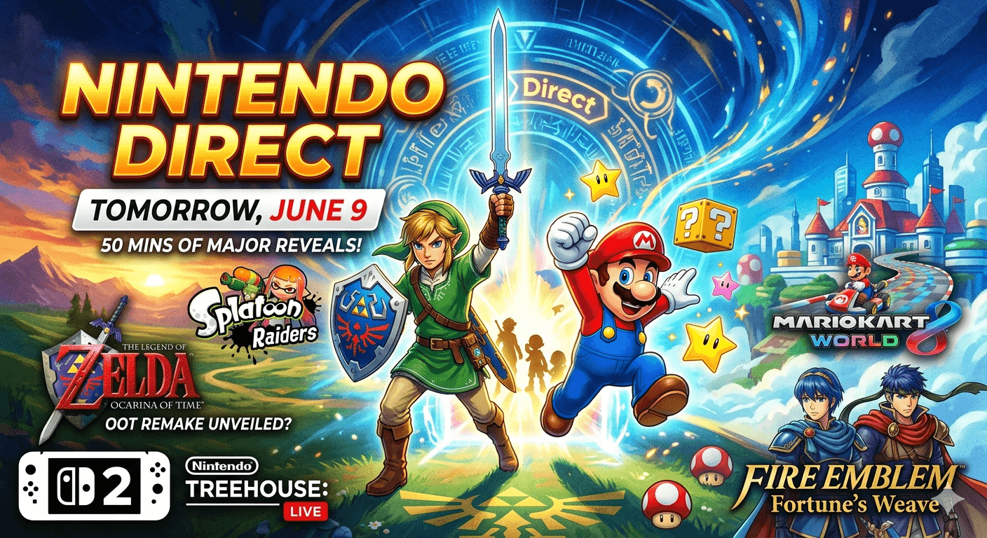 Cover image for Summer Game Fest’s Grand Finale: 50-Minute Nintendo Direct Announced for June 9